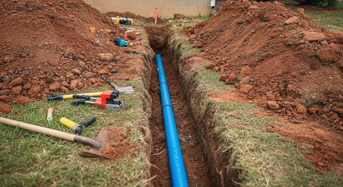 Trenchless sewer line repair equipment in Charlotte NC